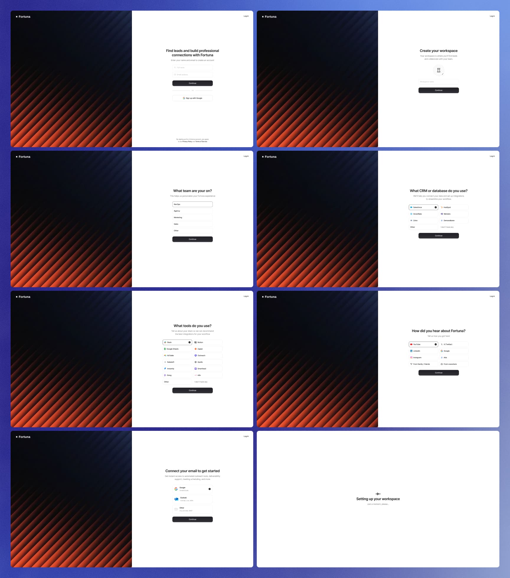 Goal identification screens